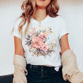 Watercolor  Boho Wildflowers Autumn T-Shirt