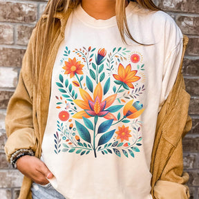 Boho Folk Art  Wildflower T-Shirt