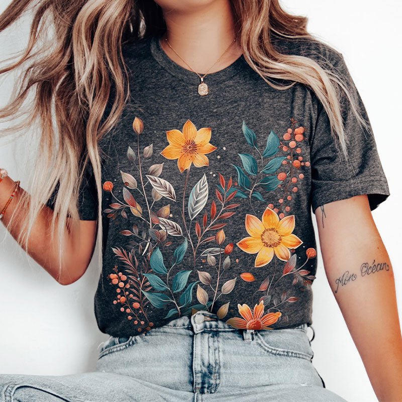 Wildflower Autumnal Gardening T-shirt