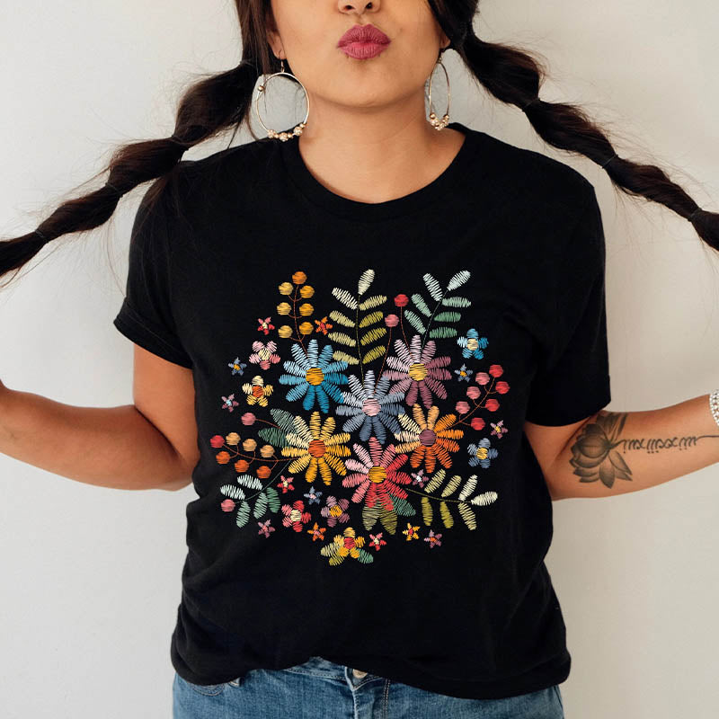 Boho style Flowers Bouquet T-Shirt