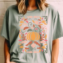 Boho Nature Fall Flowers T-Shirt