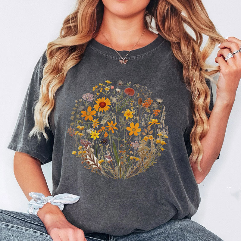 Boho Wildflowers Oversized T-Shirt