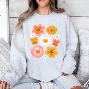 Botanical Floral Pressed Flowers Sweatshirt