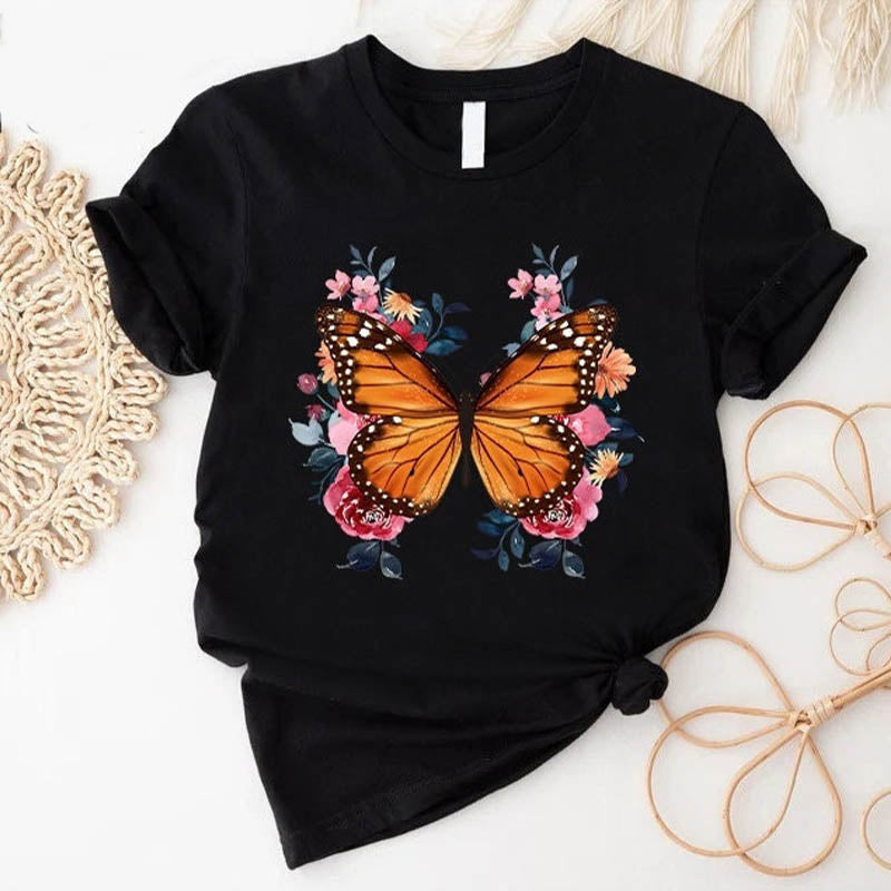 Floral Butterfly Animal Lover T-Shirt