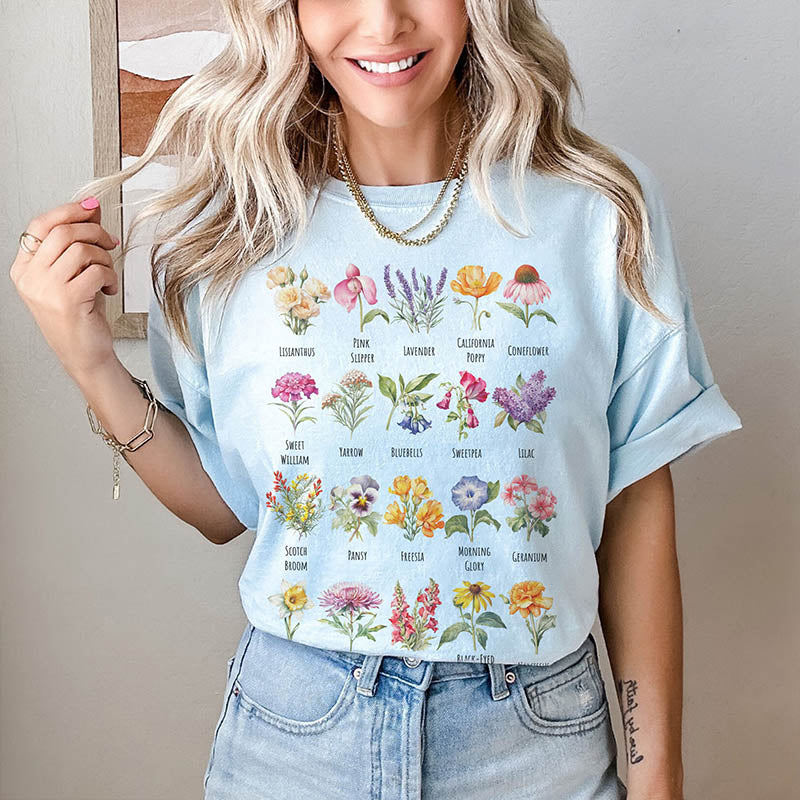 Aesthetic Flower Identification T-Shirt