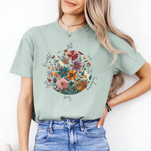 Pressed Wildflowers Nature Inspired T-Shirt