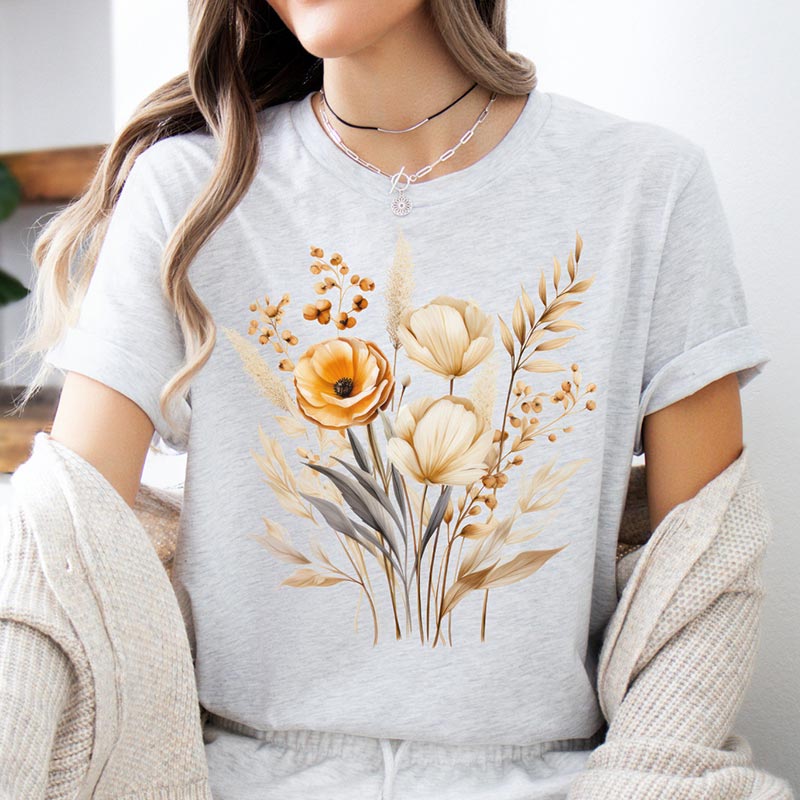 Boho  Flowers Gardening Nature T-Shirt