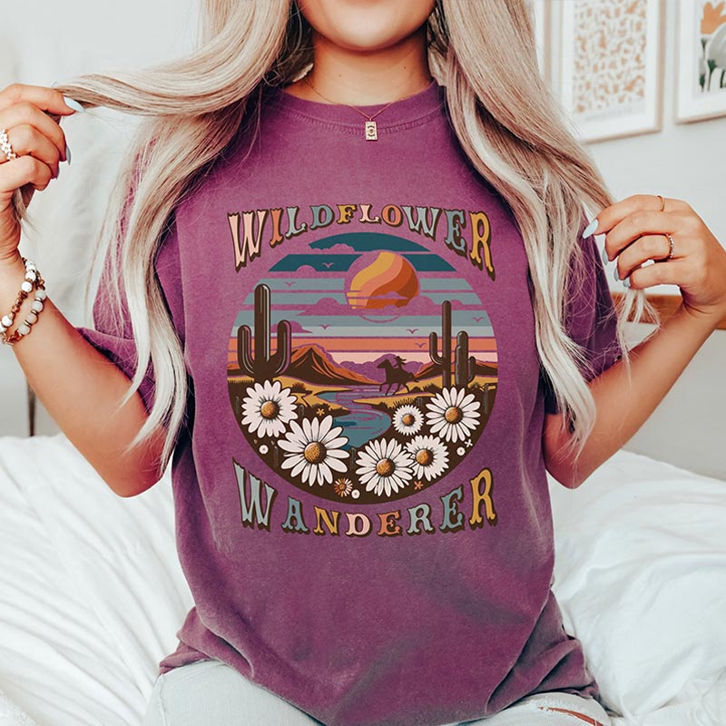 Retro Wildflower Western Desert T-Shirt