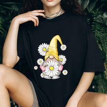 Cute Farmer Gnome Wildflower T-Shirt