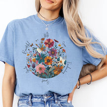 Pressed Wildflowers Nature Inspired T-Shirt