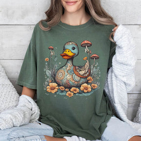 Boho Duck Wild Mushroom T-Shirt