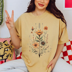 Boho Botanical  Flower T-Shirt