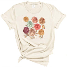 Vintage Dahlias Nature Flowers T-Shirt