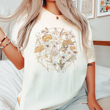 Boho Wildflowers Vintage Floral Graphic T-Shirt