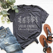 Spread Kindness Flower Motivational T-Shirt