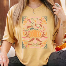 Boho Nature Fall Flowers T-Shirt