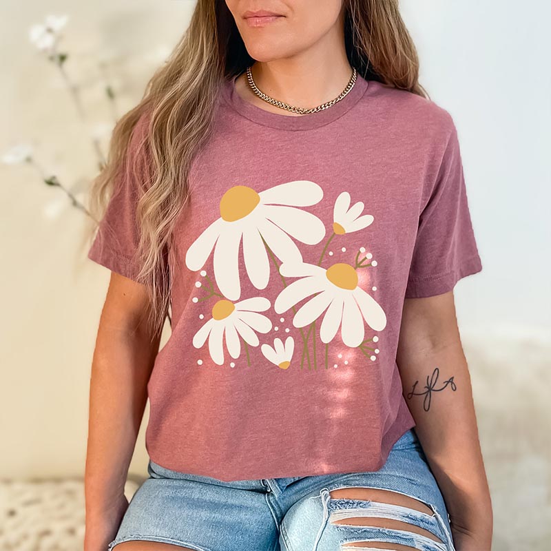 Daisy Blooming Flowers Summer T-Shirt