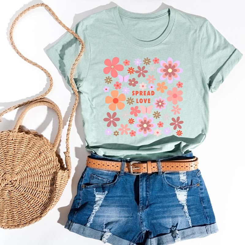 Spread Love Floral Wildflower T-Shirt