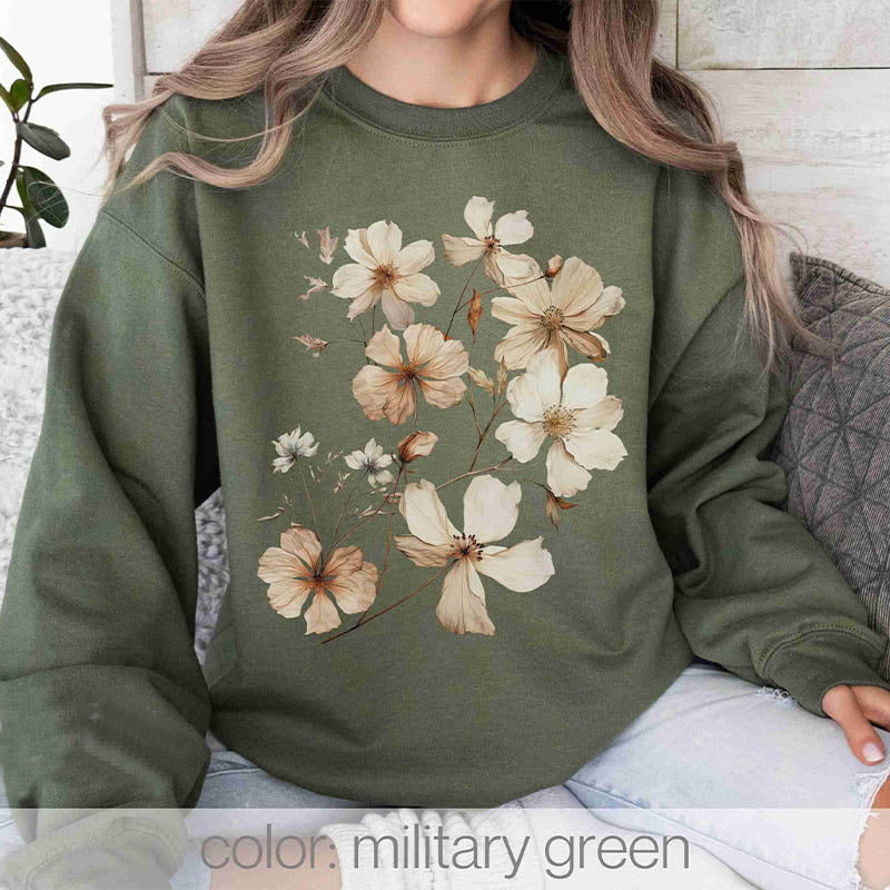 Winte Wildflowers Minimalist Sweatshirt