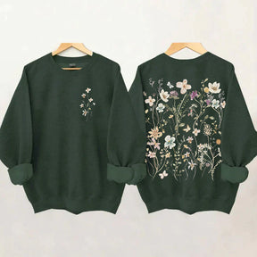 Vintage Pressed Flowers Sweatshirt