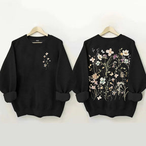 Vintage Pressed Flowers Sweatshirt