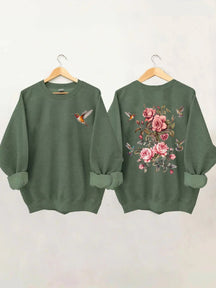 Wildflower And Bird Sweatshirt