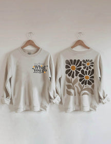 Boho Blumen Sweatshirt Unisex Wildblumen Print Sweatshirt