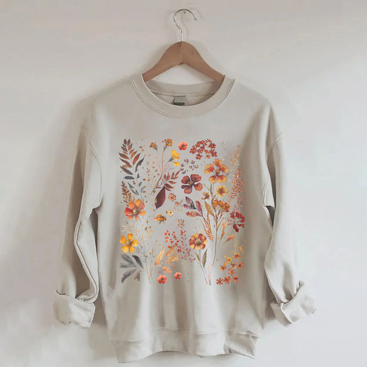 Vintage Wildblumen Gartenliebhaber Sweatshirt