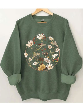 Sweat-shirt à fleurs