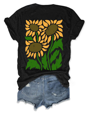 Boho-Sonnenblumen-T-Shirt