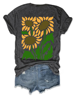 Boho-Sonnenblumen-T-Shirt