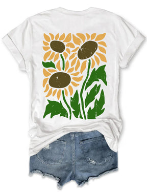 Boho-Sonnenblumen-T-Shirt