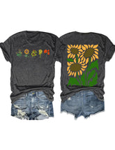 Boho-Sonnenblumen-T-Shirt