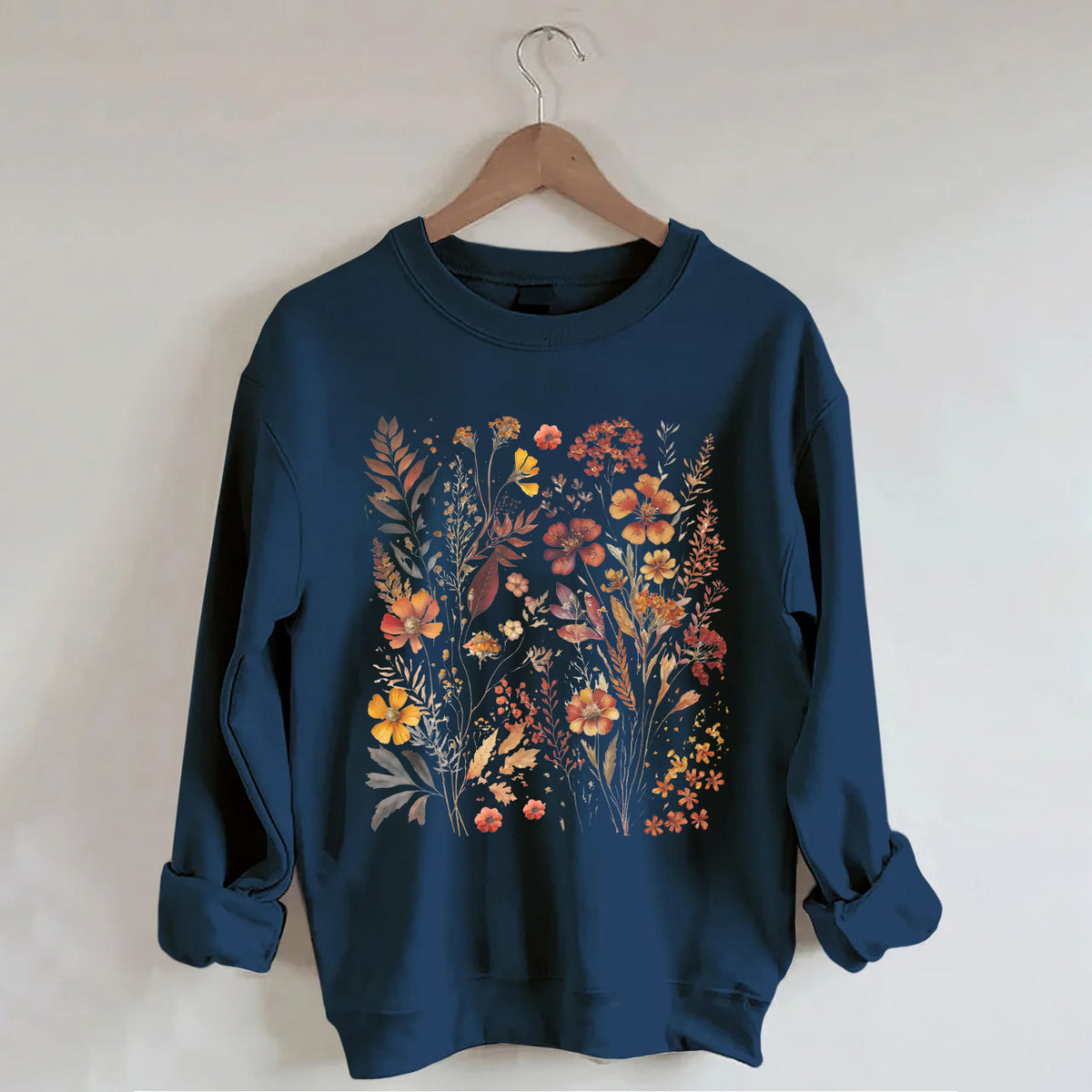 Vintage Wildblumen Gartenliebhaber Sweatshirt