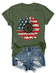 Amerika-Sonnenblumen-T-Shirt