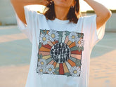 Voici le t-shirt imprimé fleur du soleil
