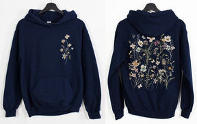 Sweat à capuche Boho Pastel Fleurs sauvages