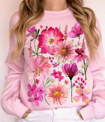 Vintage Wildblumen Pullover Sweatshirt