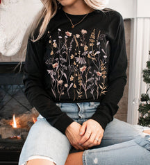 Wildflower Langarm-Freizeit-Sweatshirt