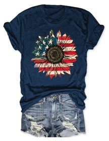 Amerika-Sonnenblumen-T-Shirt