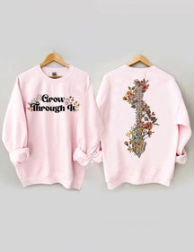 Grow Through It Blumen-Sweatshirt