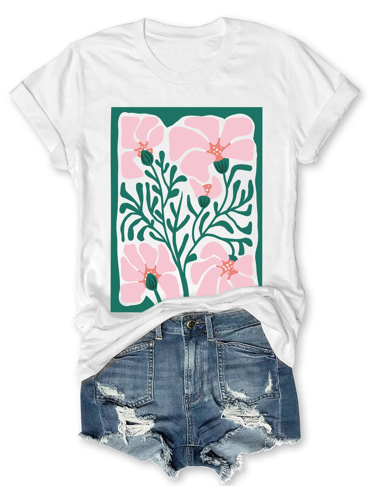 Bright Abstract Flower Botanica T-shirt