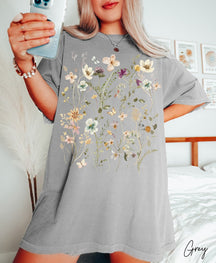 Comfort Colors Pressed Flowers Tshirt