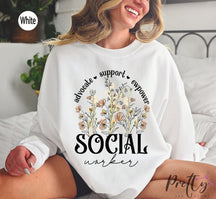 Sozialarbeiter-Wildblumen-Sweatshirt-Schulsozialarbeiter-Geschenke 