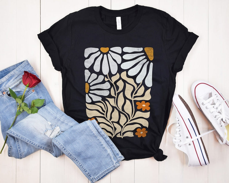 Fleurs Tshirt Boho Fleurs sauvages Tshirt