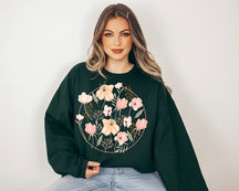 Sweat-shirt à fleurs sauvages pour femmes, cadeau pour les amoureux floraux