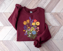 Wildblumen-Sweatshirt für Damen, Geschenke für Sie 