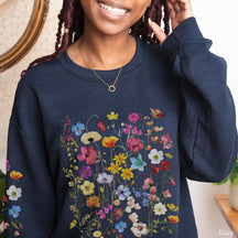 Wildblumen Sweatshirt Boho BlumenPullover