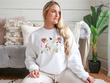 Vintage Wildblumen Sweatshirt Botanischer Pullover Naturliebhaber Geschenk