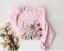 Wild Flowers Sweatshirt Sweatshirt mit botanischem Muster